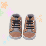 GREY BROWN LACE UP SHOES