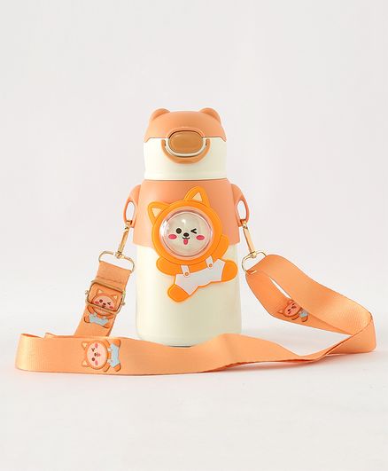 Kitty Design Sipper Water Bottle Orange