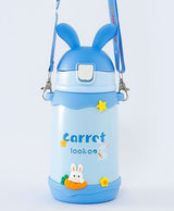 Bunny Design Sipper Water Bottle Blue