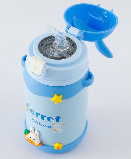 Bunny Design Sipper Water Bottle Blue