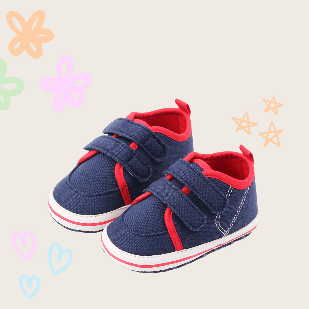 RED BLUE DOUBLE VELCRO SANDALS