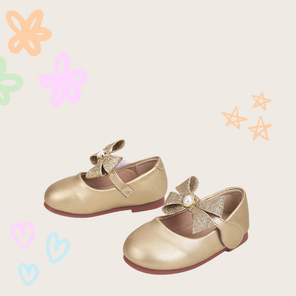 GLITTERY  PEARL BOW BELLIES