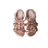 TRIPLE BOW GOLD SANDALS