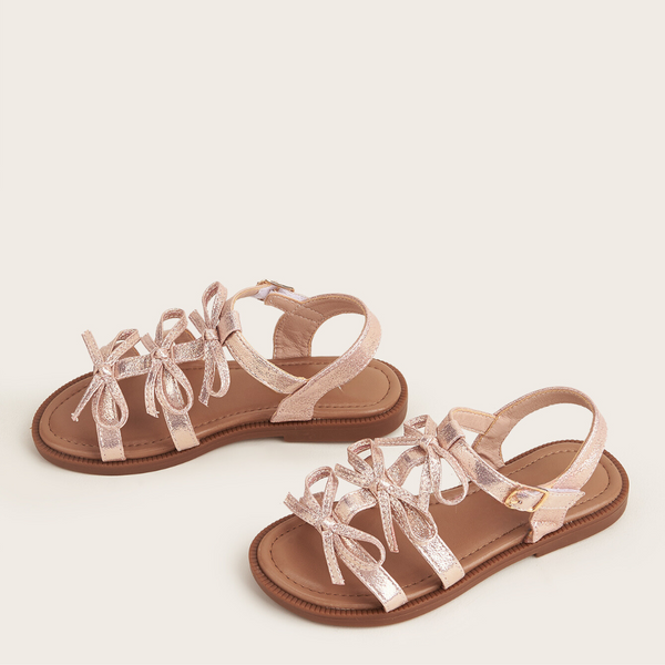 Triple Knot Rosegold Sandals