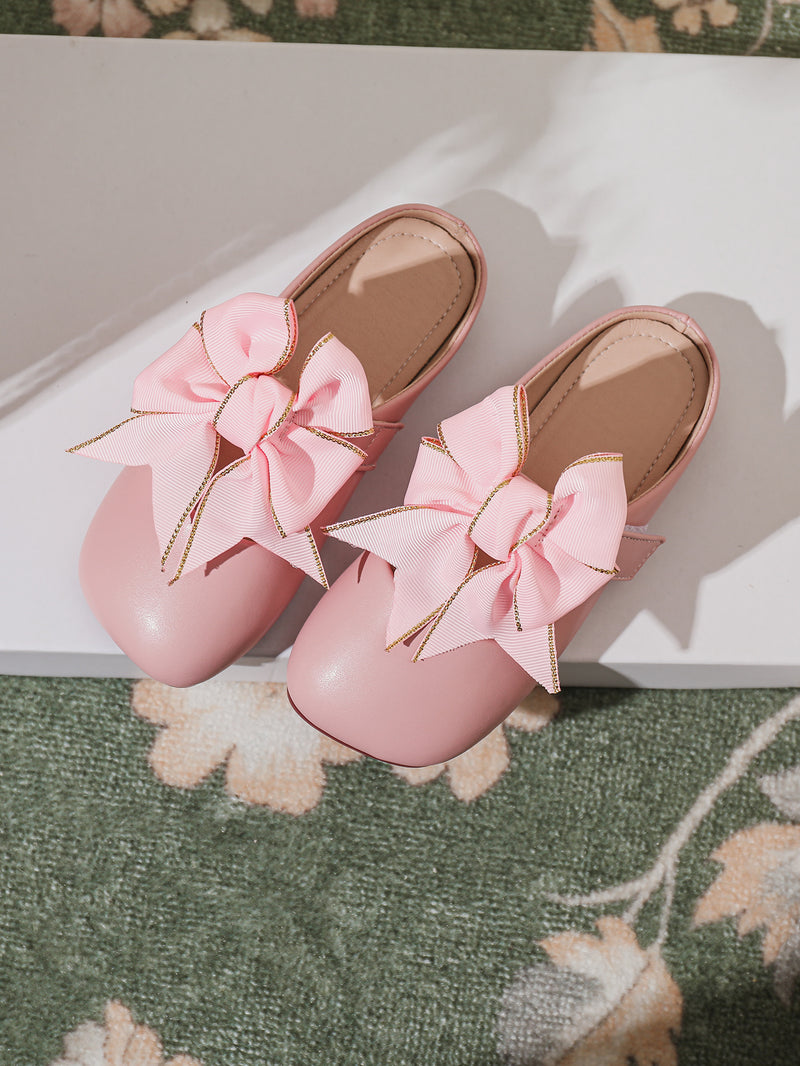 FANCY BOW PINK MULES