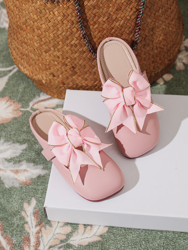 FANCY BOW PINK MULES