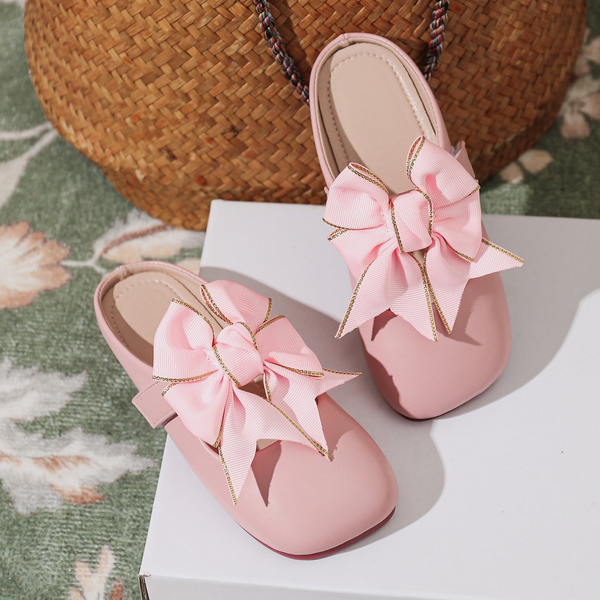 FANCY BOW PINK MULES