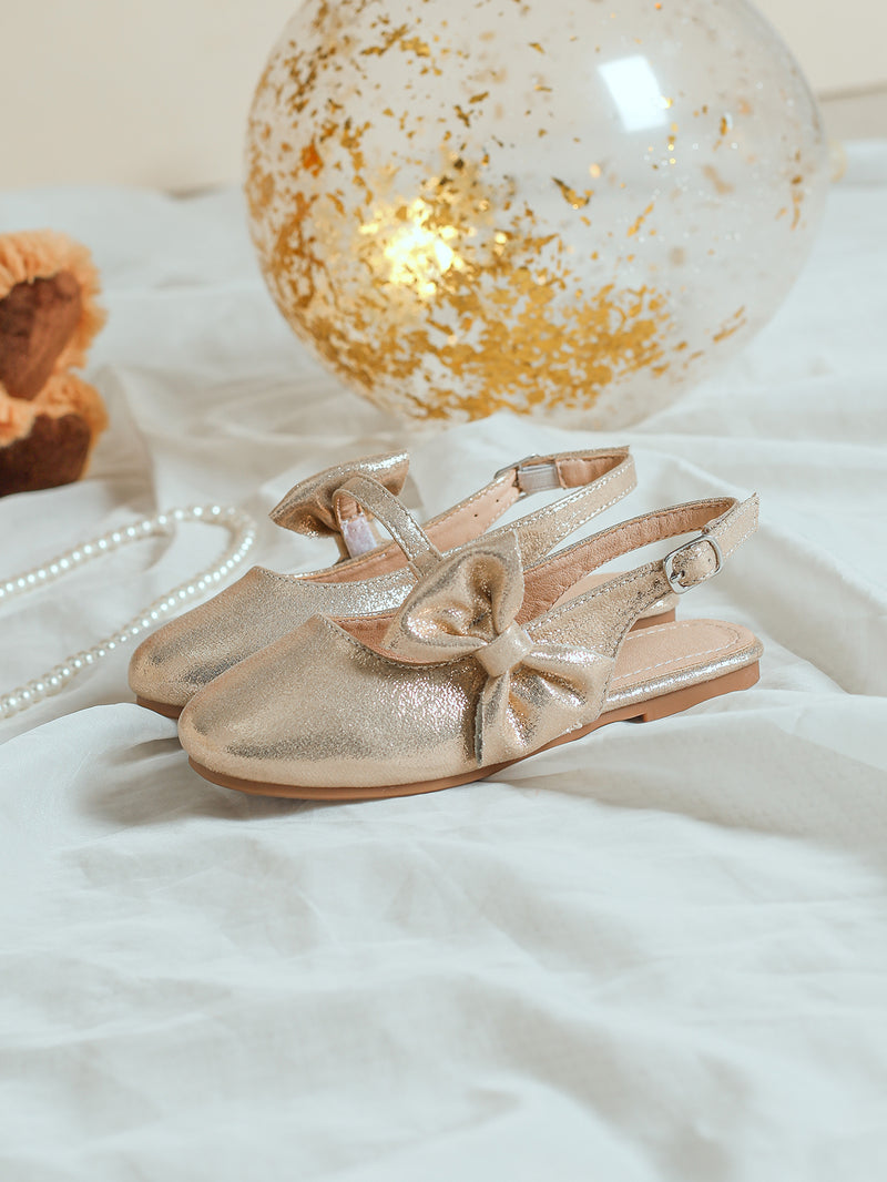 Golden Bow Sling Back