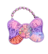 Purple butterfly rubber bands set