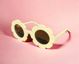 Flower sunglasses - white