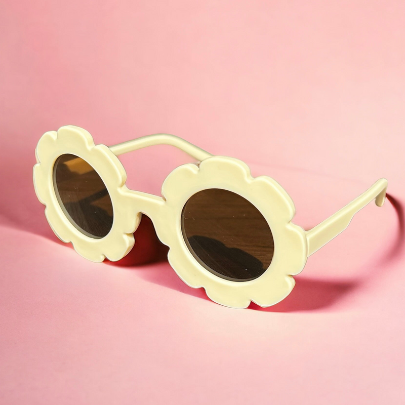 Flower sunglasses - white