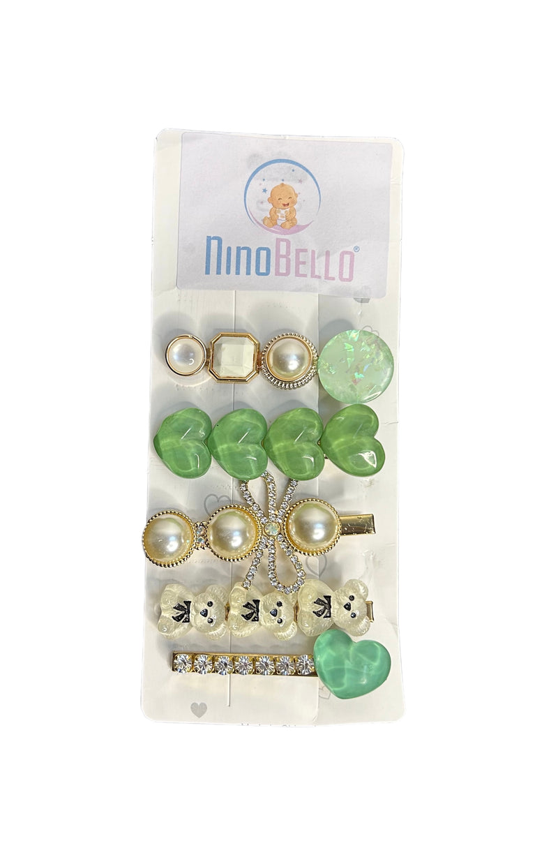 Green clips set