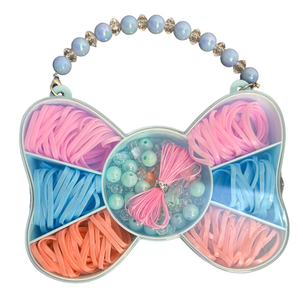 Blue butterfly rubber bands set