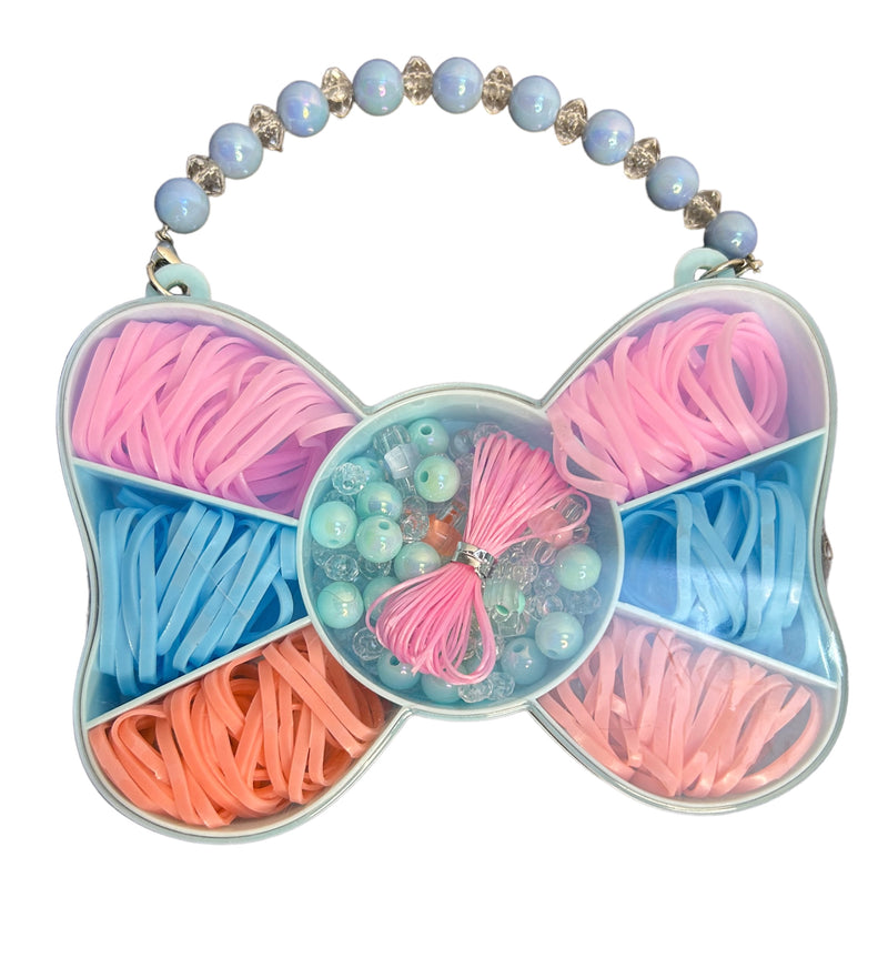 Blue butterfly rubber bands set