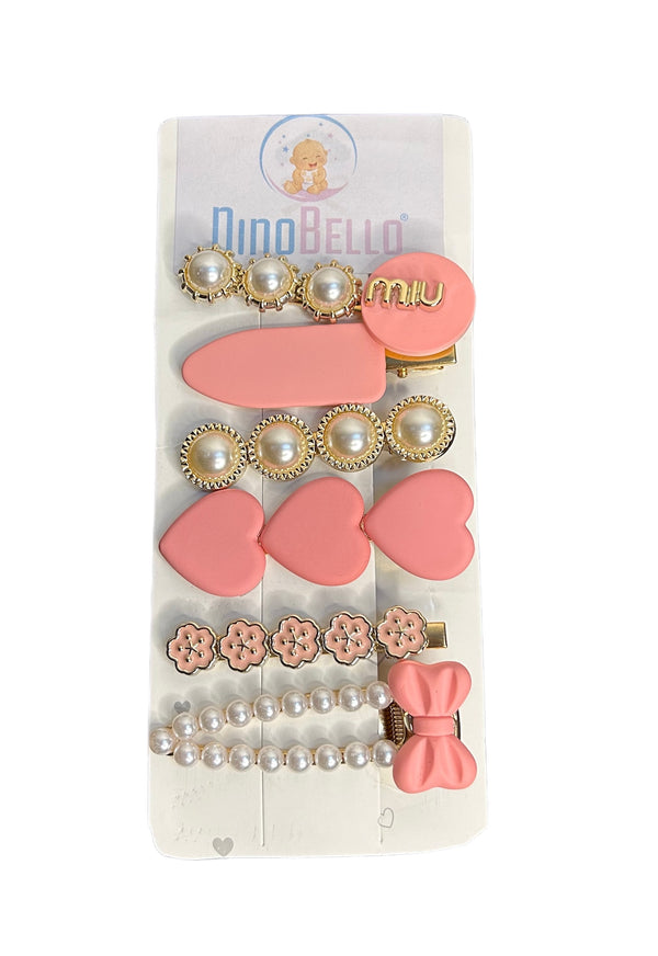 Pink clips set