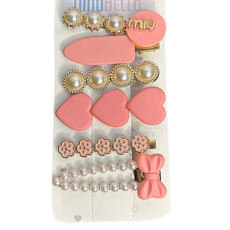 Pink clips set