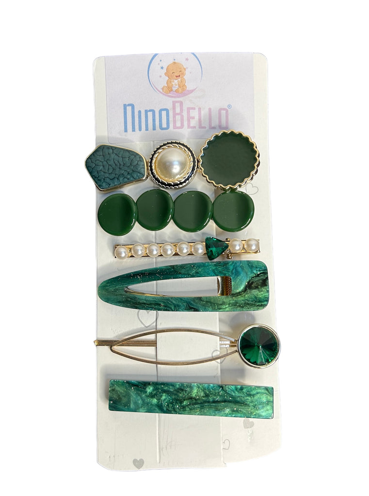 Emerald Green clips set