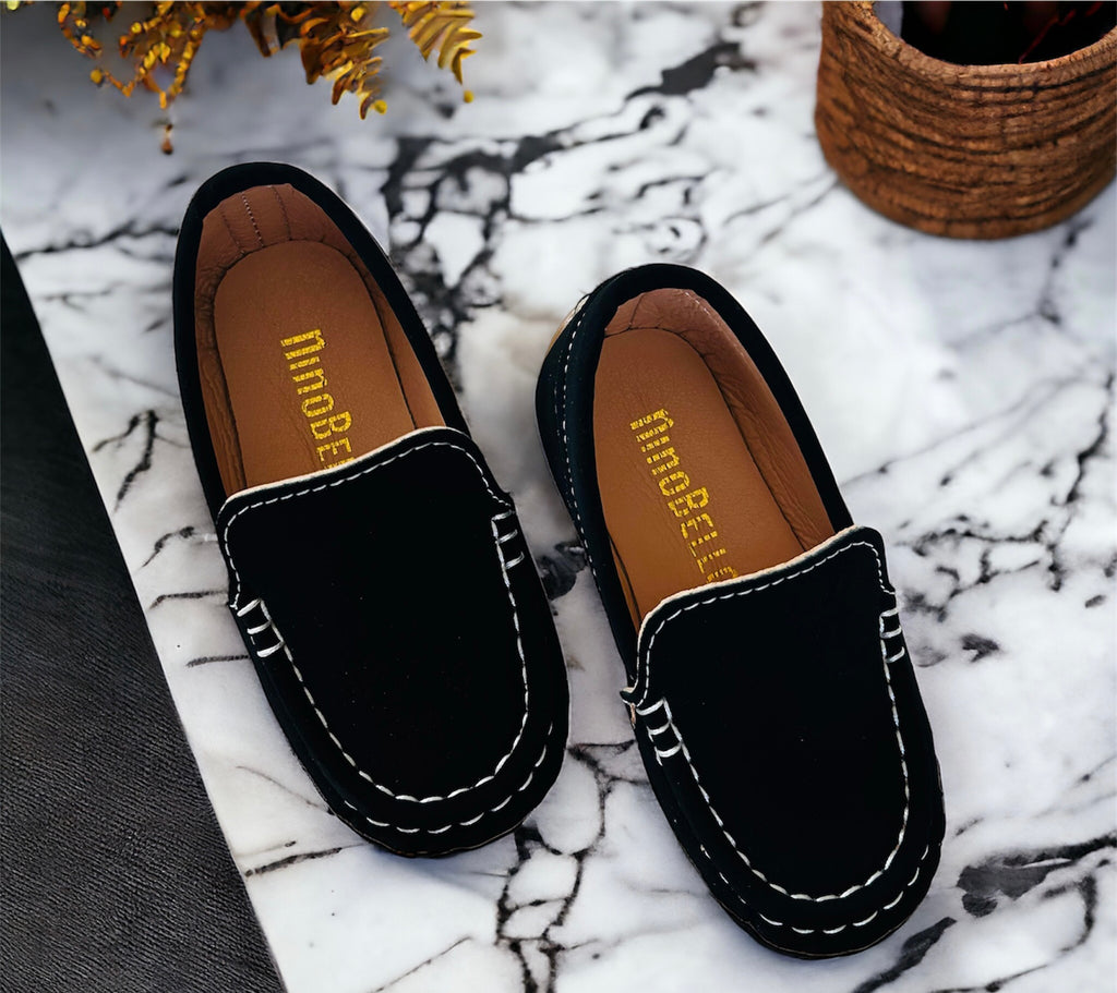 BLACK SUEDE LOAFERS