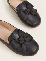 Black Bow Loafers