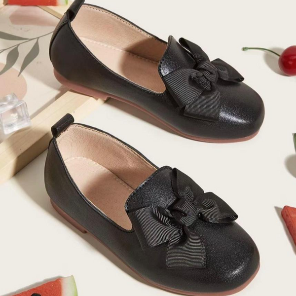 Black Bow Loafers