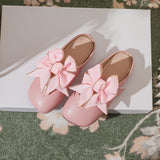 FANCY BOW PINK MULES