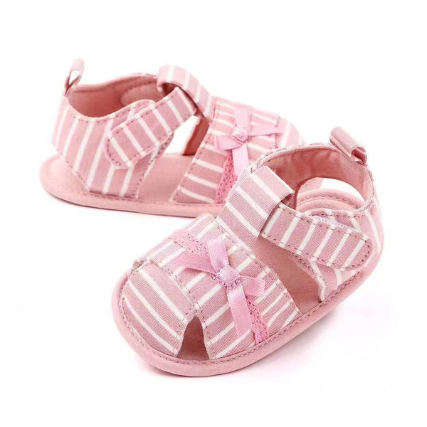 PINK STRIPPED SANDALS