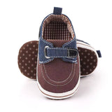 BROWN BLUE VELCRO SHOES