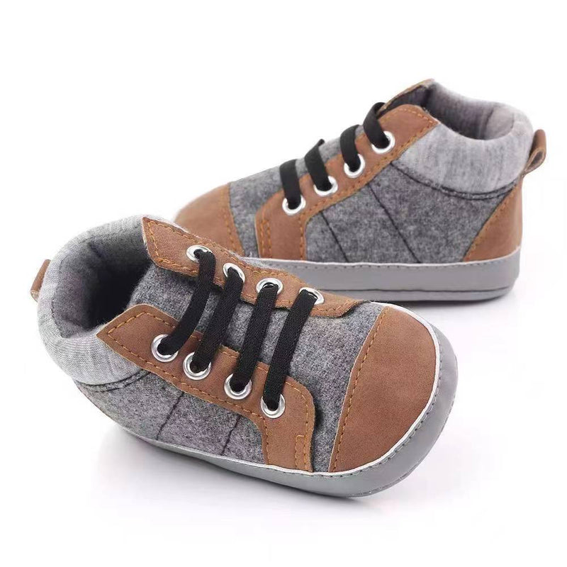 GREY BROWN LACE UP SHOES