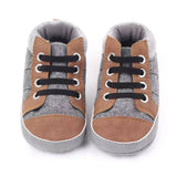 GREY BROWN LACE UP SHOES