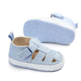 LIGHT BLUE SLIP ON SANDALS