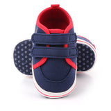 RED BLUE DOUBLE VELCRO SANDALS