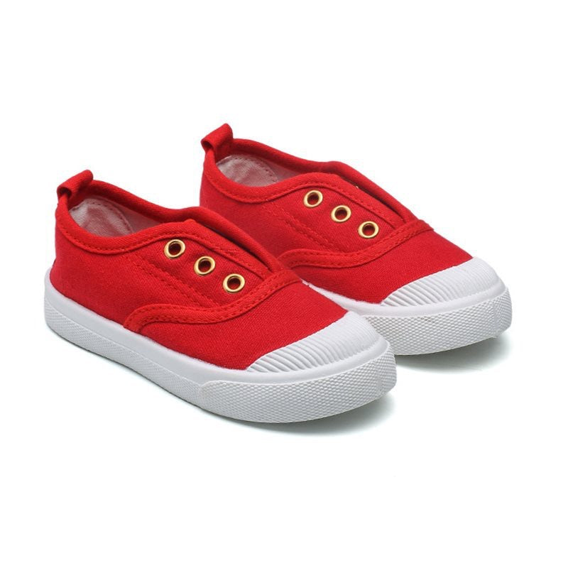 RED CANVAS SHOES